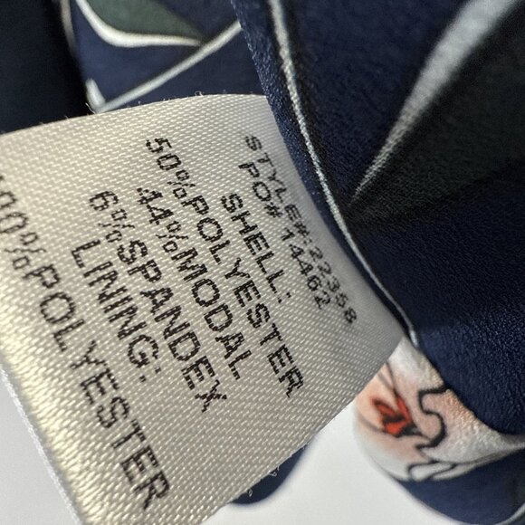 Skies Are Blue Women's Blazer Sz L Blue Long Sleeve Floral Lining Pockets Open - Picture 6 of 9